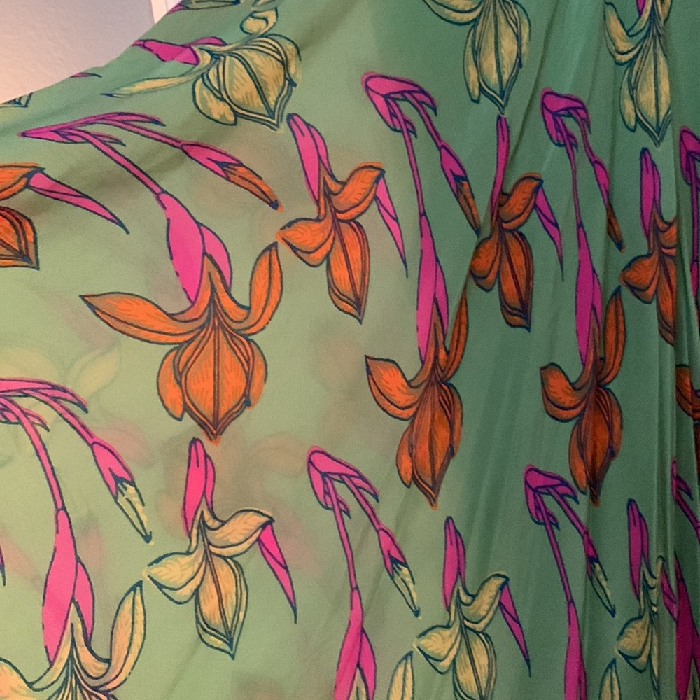 Gorgeous Green, Orange, and Pink Dress - Picture 3 of 8